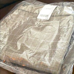 Check tailored skirt